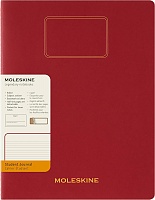 Zeszyt Moleskine Student Cahier XXL (21.6X27.9 cm) w Linie Czerwony/Szkarłatny (Moleskine Student XXL Ruled Scarled Red Soft Cover) - 8056999276874
